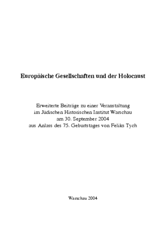 Europäische Gesellschaften und der Holocaust