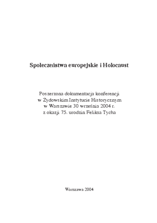 Społeczeństwo europejskie i Holocaust