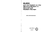 Euro and its impact on the banking system in Central and Eastern Europe