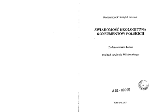 Świadomość ekologiczna konsumentów polskich