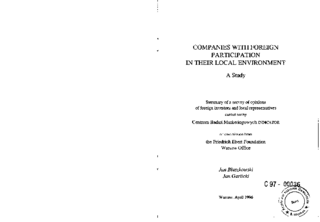Companies with foreign participation in their local environment