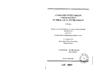 Companies with foreign participation in their local environment